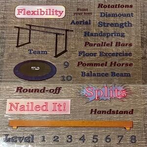 💞 New Gymnastics Scrapbooking Craft Stickers